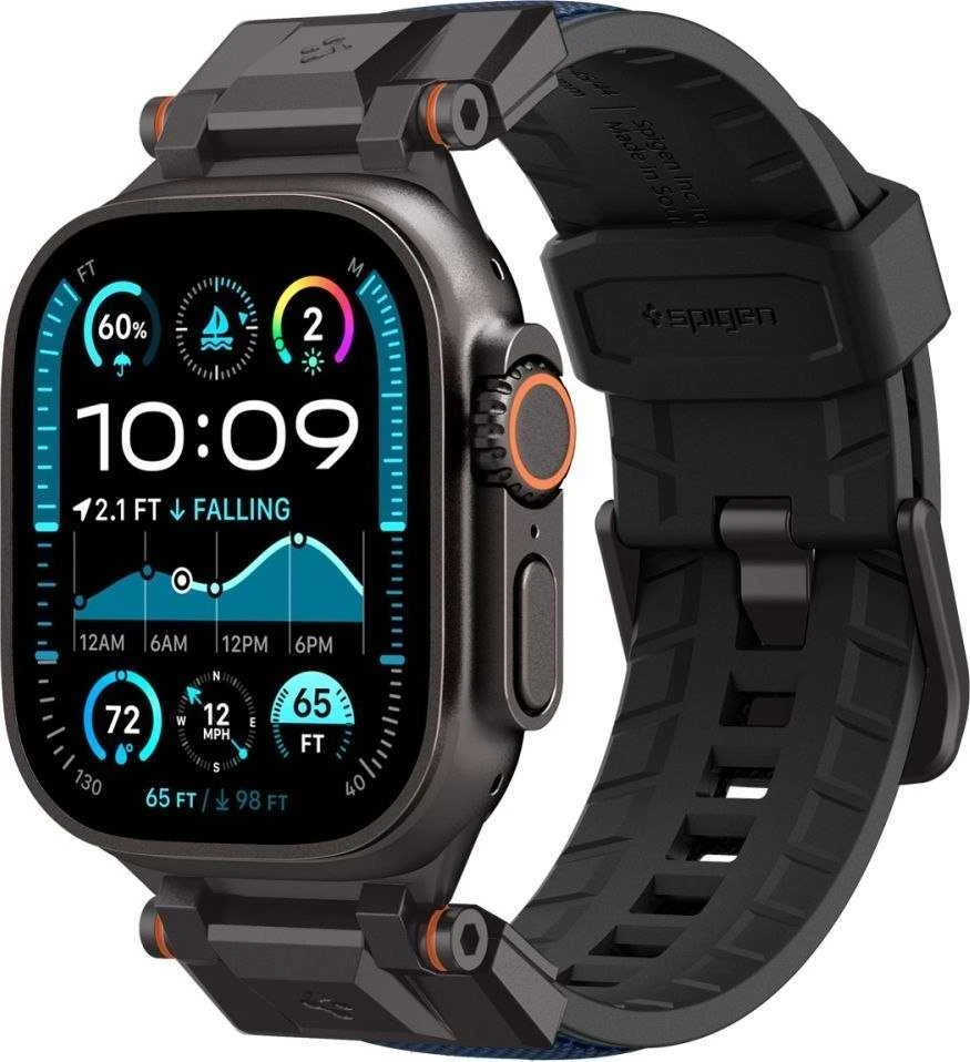 „Spigen DuraPro Armor“ dirželis, skirtas „Apple Watch 44 / 45 / 46 / 49 mm“ – tamsiai mėlynas Mėlyna