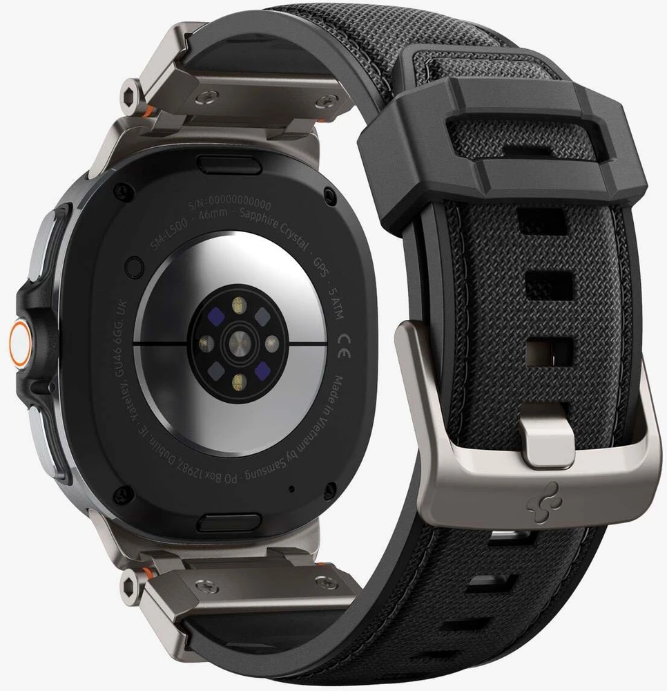 „Spigen DuraPro Armor“, juodas - „Samsung Galaxy Watch 8“ 46 mm/44 mm/40 mm