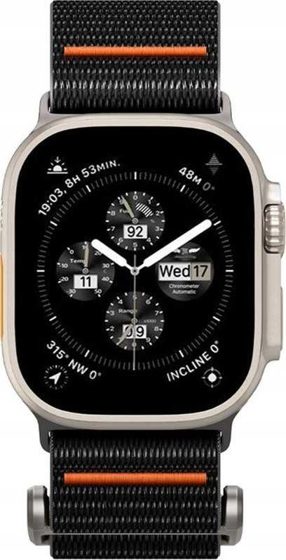 „Spigen DuraPro Flex“, juodas - Apple Watch 49mm/46mm/45mm/44mm/42mm