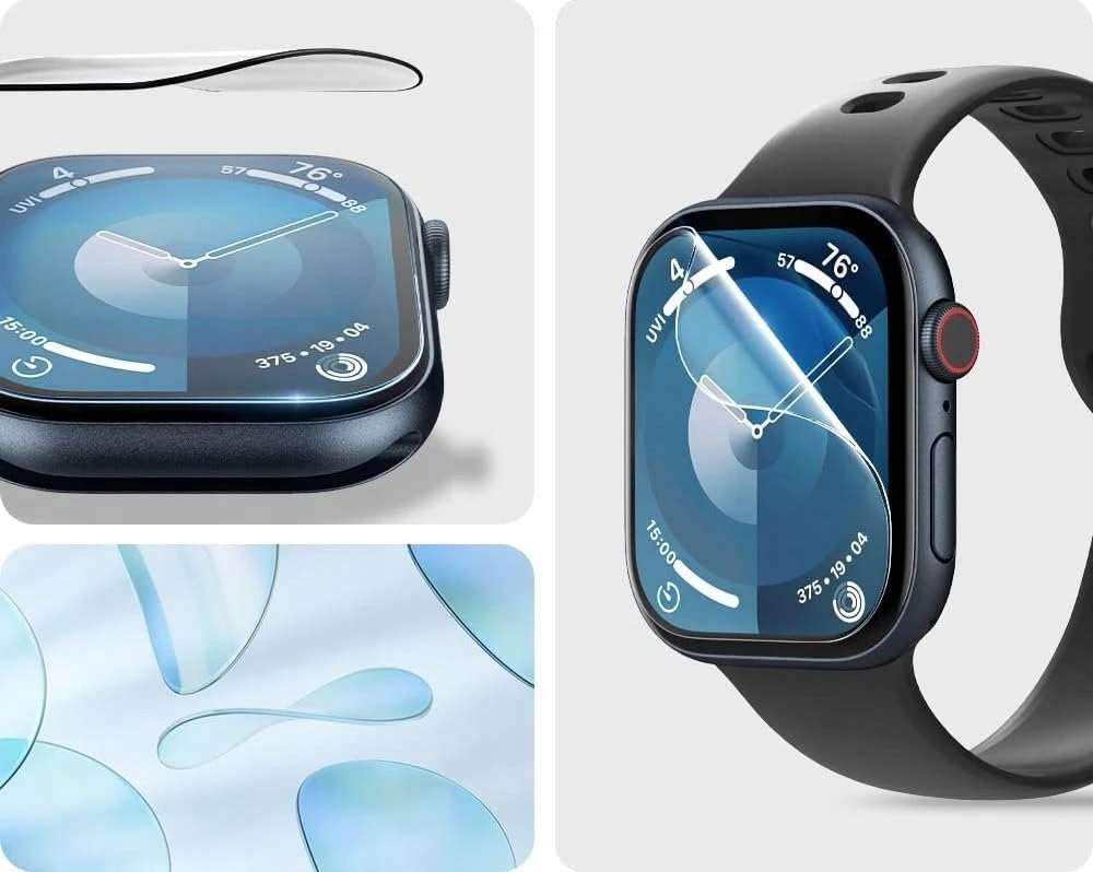 Spigen ELITE SHIELD HYBRID GLASS ”EZ FIT” 2-PACK Apple Watch 10 (42 mm) CLEAR