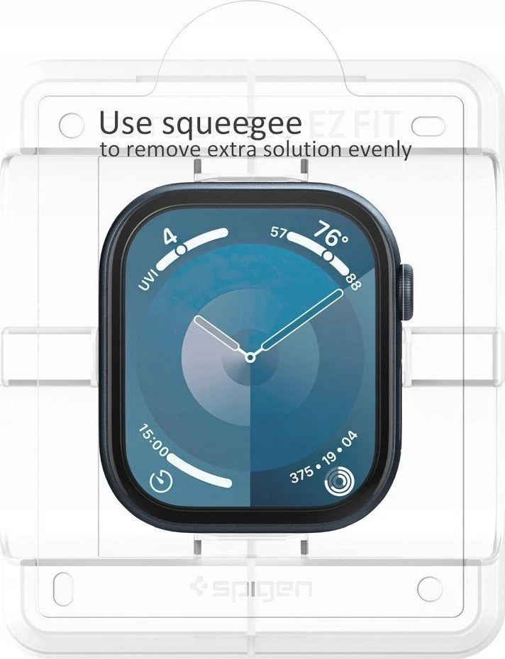 Spigen ELITE SHIELD HYBRID GLASS ”EZ FIT” 2-PACK Apple Watch 10 (46 mm) CLEAR