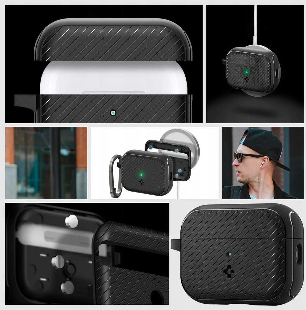 Spigen Mag Armor MagSafe, juodas - AirPods Pro 2