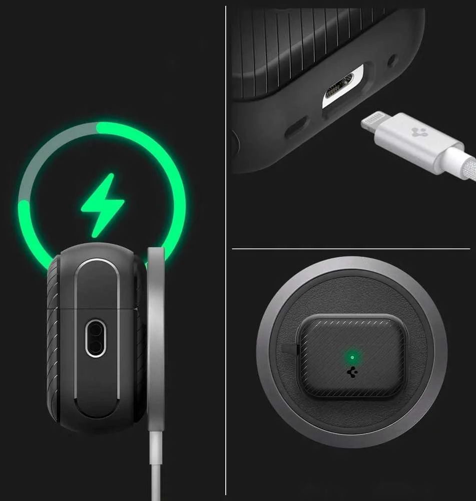 Spigen Mag Armor MagSafe, juodas - AirPods Pro 2