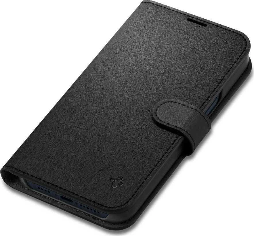 Dėklas Spigen Wallet S, juodos spalvos – iPhone 14