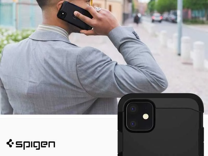 Spigen dėklas Tough Armour, skirtas iPhone 11 juodas