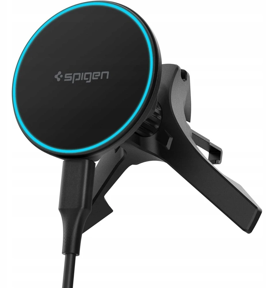 Automobilinis laikiklis Spigen Essential MagSafe Wireless Car Charger EV15MAQ, juodas - Air vent