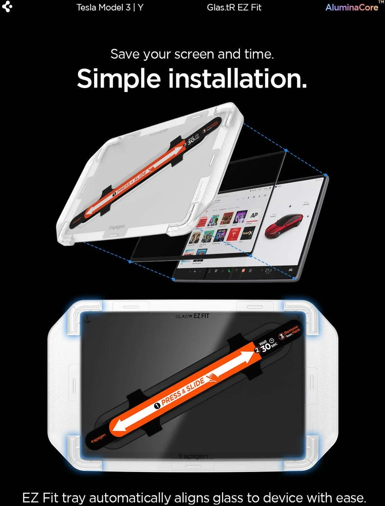 Spigen EZ Fit Skaidrus (15.4"/1 vnt.) - Tesla Model Y (2025/2026)/Model 3 (2024/2025/2026)