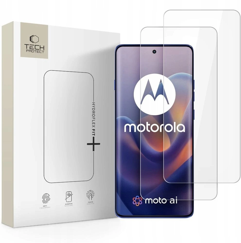 Apsauginė plėvelė Tech-Protect HYDROFLEX FIT+ 2-pack Motorola Edge 60 / 60 Pro / 60 Fusion skaidrus