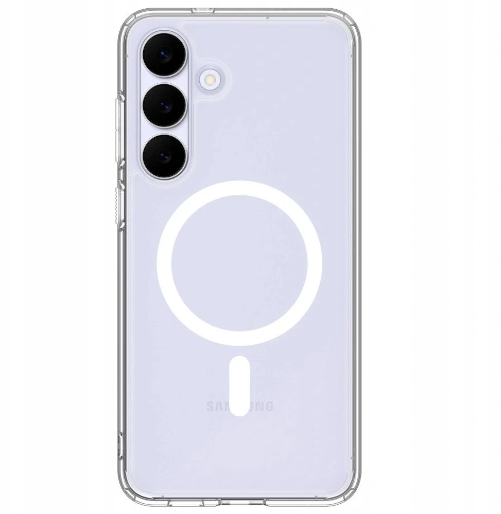 SPIGEN ULTRA HYBRID MAG dėklas, suderinamas su MagSafe, skirtas S26, skaidrus / baltas