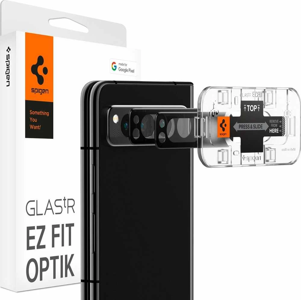 Spigen Glass EZ Fit Optik Pro 2 Pack, juodas - Google Pixel Fold