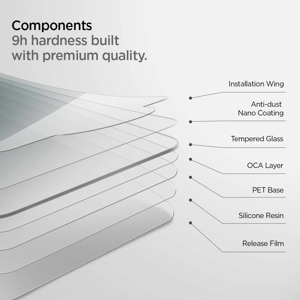 Spigen grūdintas stiklas Glas.TR Slim, skirtas iPad 10,2 2019 / 2020 / 2021