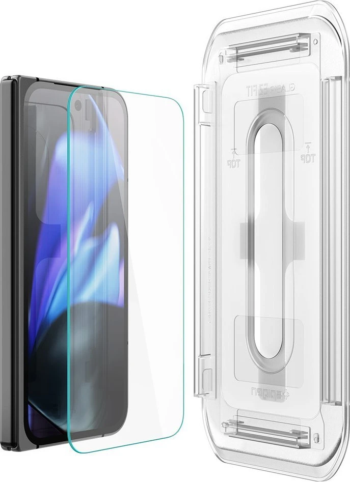 „Spigen Glass tR EZ Fit“ (2 vnt. dėklių), skaidrus – „Google Pixel 9 Pro Fold“