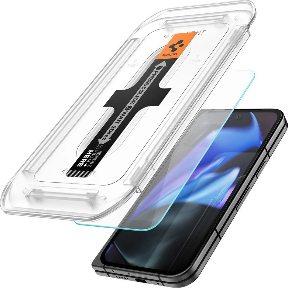 „Spigen Glass tR EZ Fit“ (2 vnt. dėklių), skaidrus – „Google Pixel 9 Pro Fold“