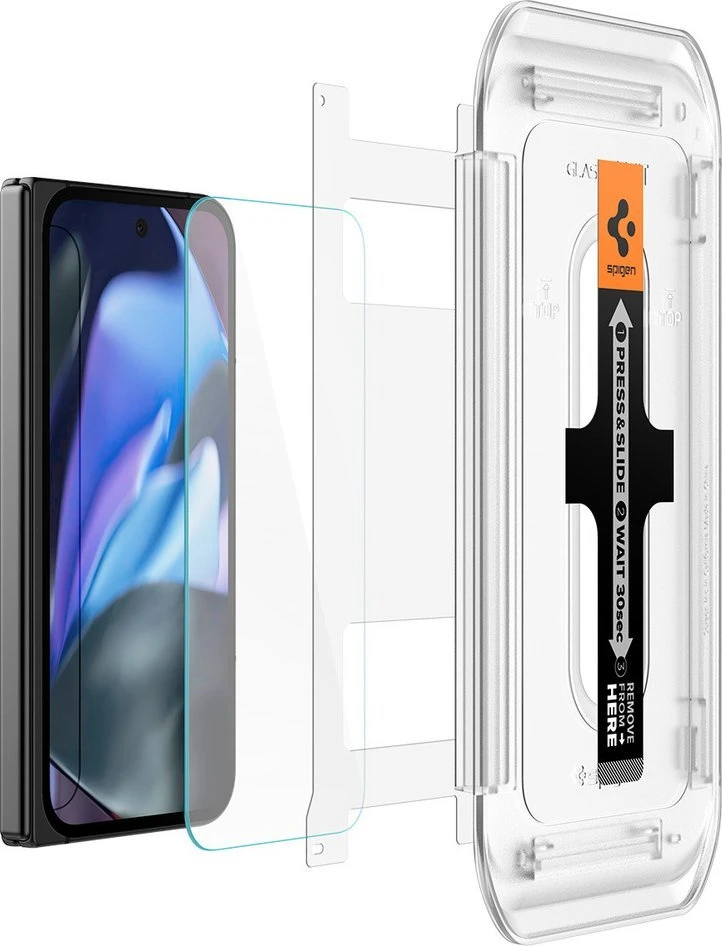 „Spigen Glass tR EZ Fit“ (2 vnt. dėklių), skaidrus – „Google Pixel 9 Pro Fold“