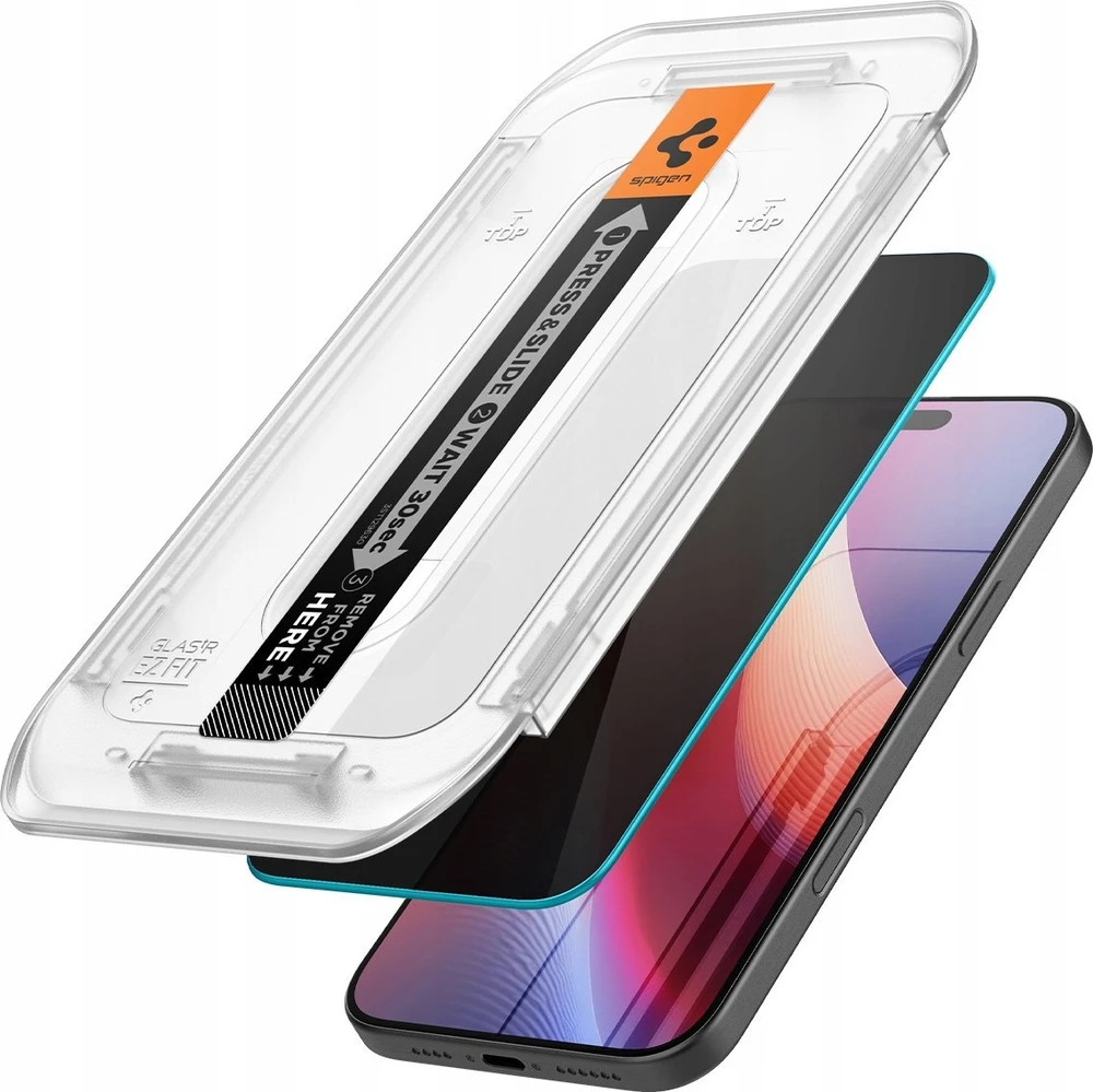 Apsauginis stiklas Spigen Glass tR EZ Fit HD (Privacy) 1 Pack, transparency - iPhone 16 Pro