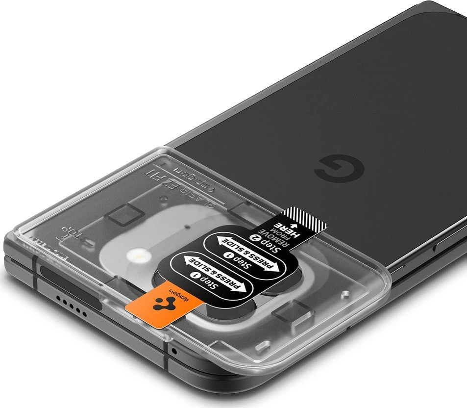 „Spigen Glass tR EZ Fit Optik“ 2 vnt., krištolo skaidrumo – „Google Pixel 9 Pro Fold“