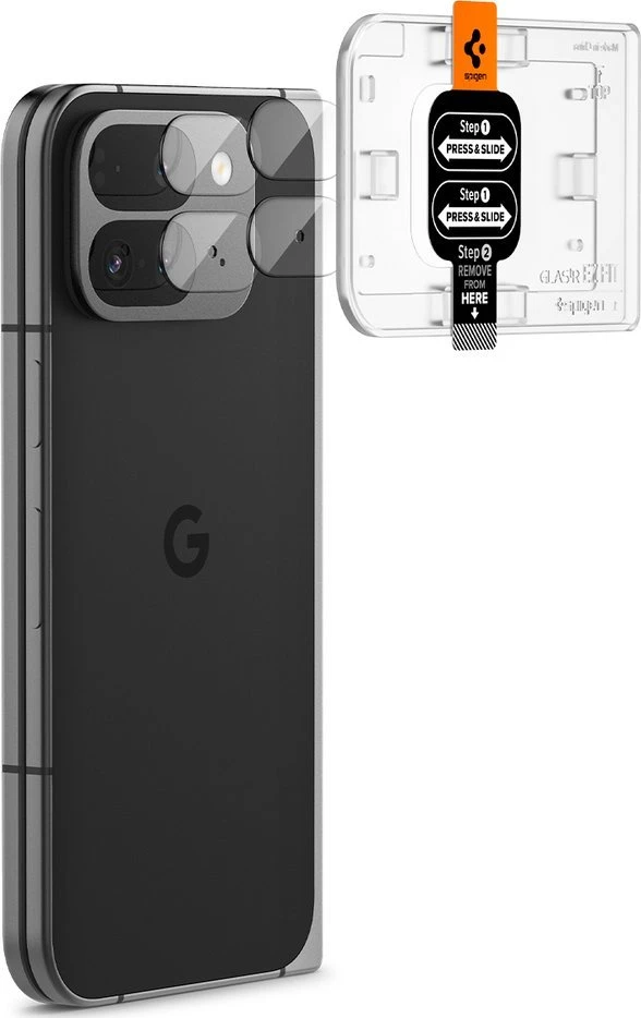 „Spigen Glass tR EZ Fit Optik“ 2 vnt., krištolo skaidrumo – „Google Pixel 9 Pro Fold“