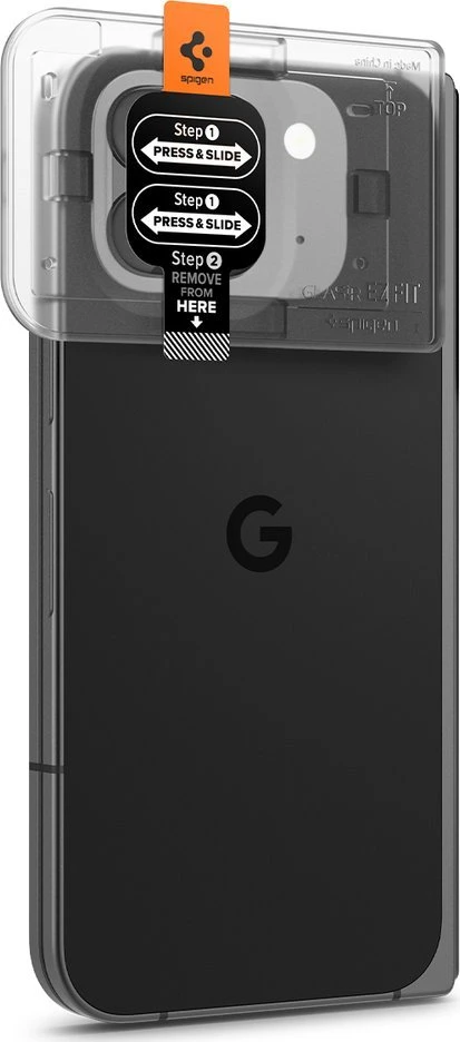 „Spigen Glass tR EZ Fit Optik“ 2 vnt., krištolo skaidrumo – „Google Pixel 9 Pro Fold“