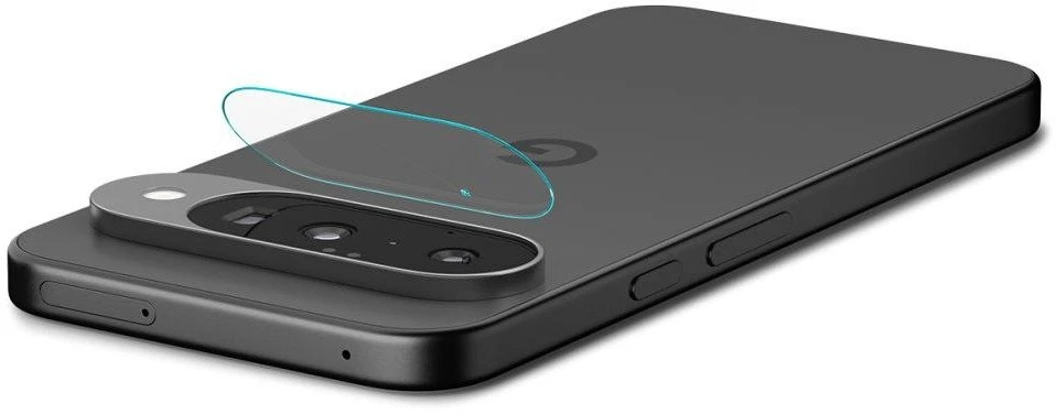 „Spigen Optik Glas.tR“ kameros apsauginiai dėklai, 2 vnt. pakuotėje, skirti „Google Pixel 10“ telefonui, skaidrūs.