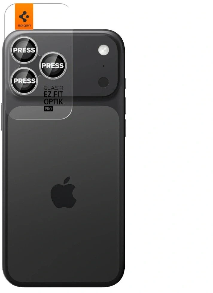 Kamerų apsauga Spigen Glass tR EZ Fit Optik Pro 2 Pack, sidabrinis - iPhone 17/16/15/14 Pro / 17/16/15/14 Pro Max