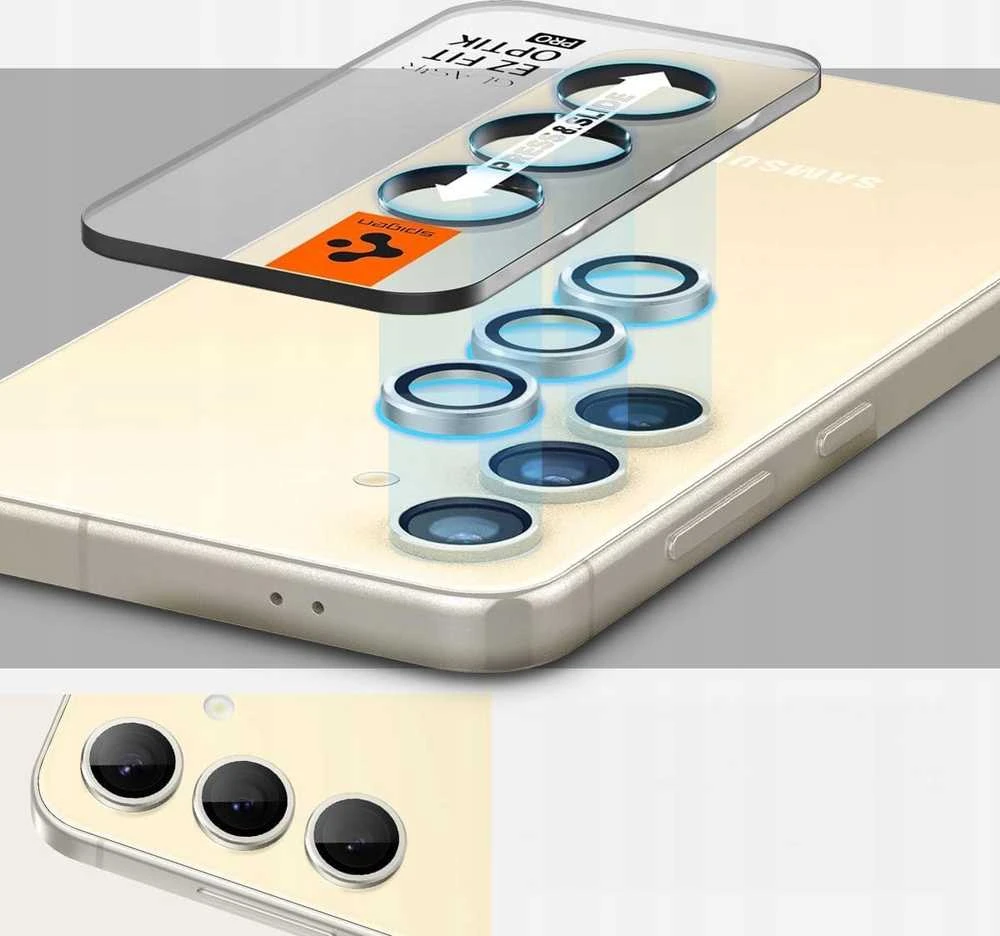 „Spigen Glass tR EZ Fit Optik Pro“ 2 vnt., geltonas – „Samsung Galaxy S24+“