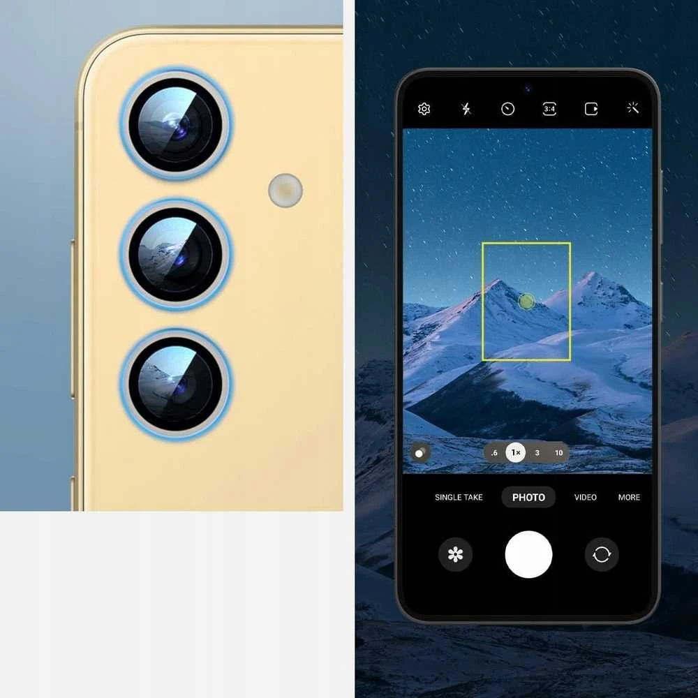 „Spigen Glass tR EZ Fit Optik Pro“ 2 vnt., geltonas – „Samsung Galaxy S24+“