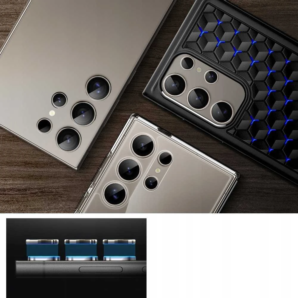 Spigen Glass tR EZ Fit Optik Pro 2 Pack, pilka - Samsung Galaxy S24 Ultra