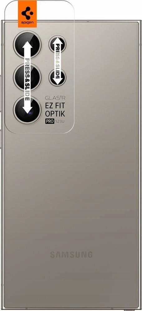 Spigen Glass tR EZ Fit Optik Pro 2 Pack, pilka - Samsung Galaxy S24 Ultra