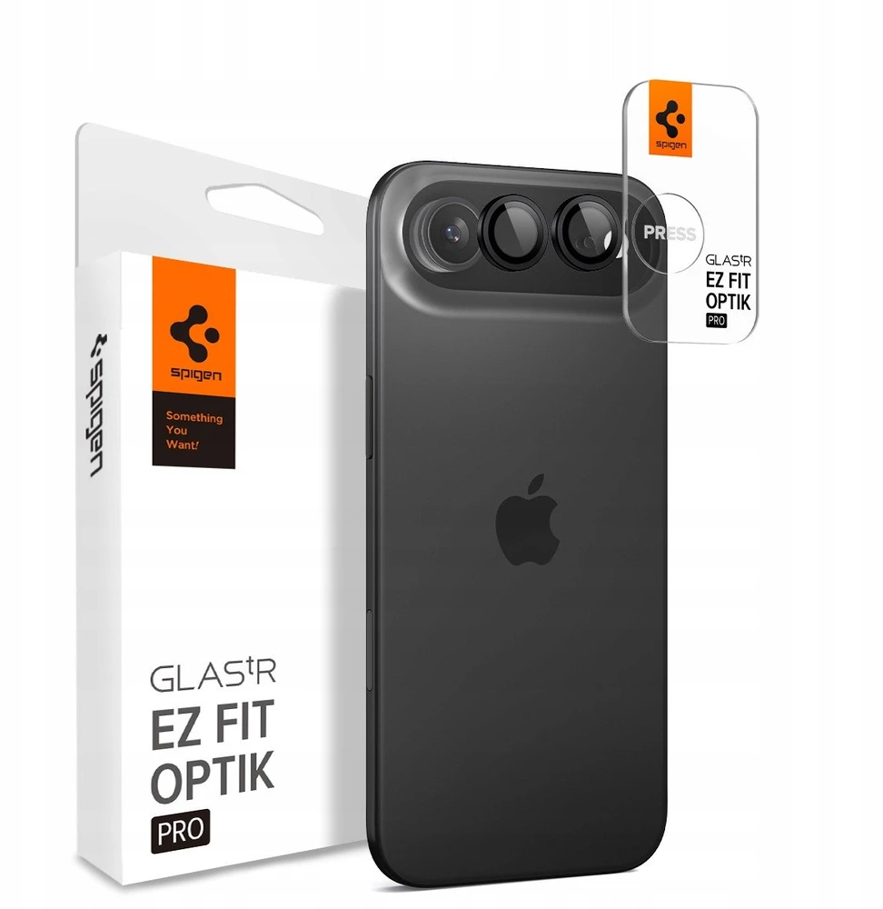 Kameros apsauga Spigen Glass tR EZ Fit Optik Pro 2 Pack, juodas - iPhone Air