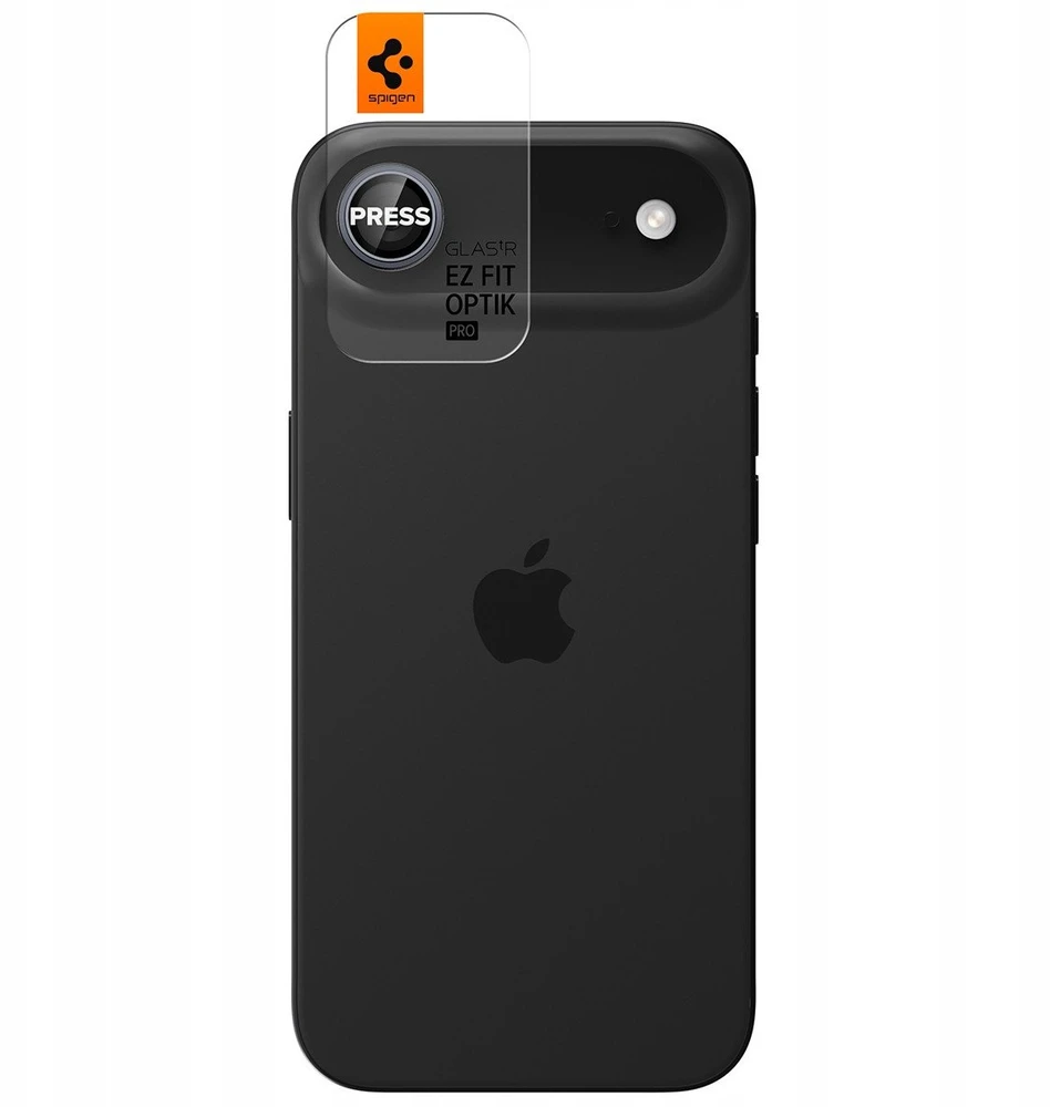 Spigen „Glass tR EZ Fit Optik Pro“ 2 vnt. pakuotė, pilka – „iPhone Air“