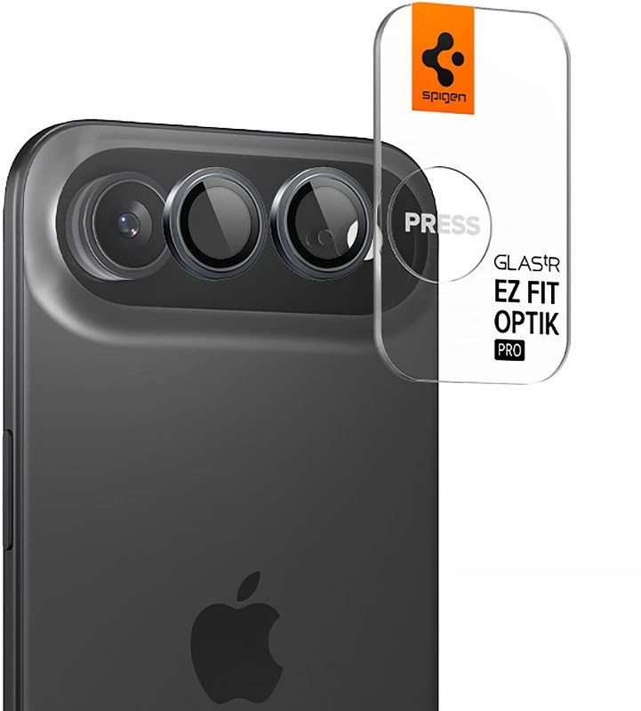 Spigen „Glass tR EZ Fit Optik Pro“ 2 vnt. pakuotė, pilka – „iPhone Air“