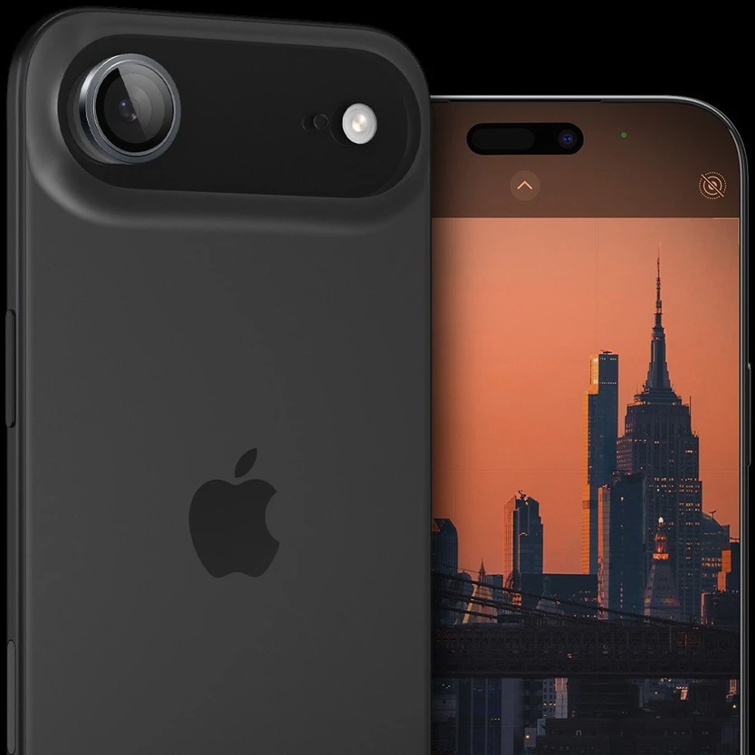 Spigen „Glass tR EZ Fit Optik Pro“ 2 vnt. pakuotė, pilka – „iPhone Air“
