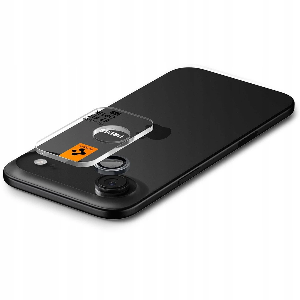 Spigen „Glass tR EZ Fit Optik Pro“ 2 vnt. pakuotė, pilka – „iPhone Air“