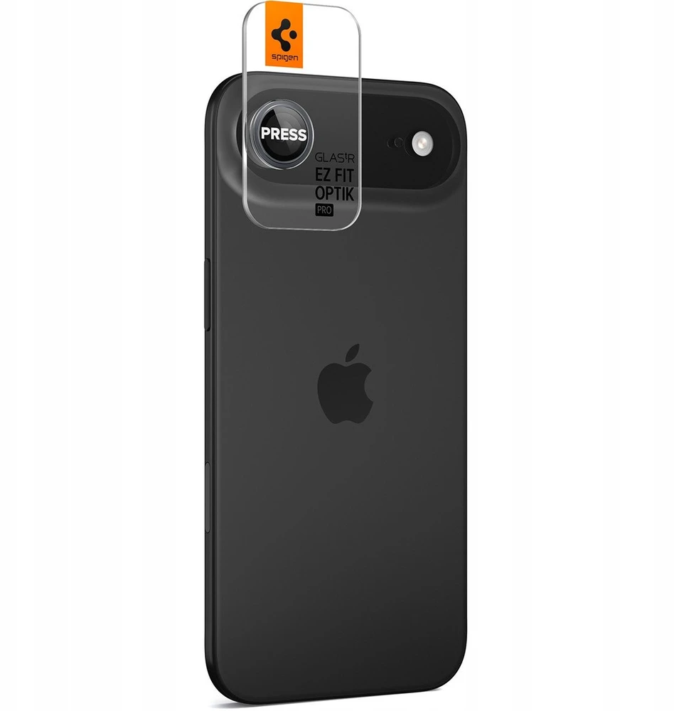 Spigen „Glass tR EZ Fit Optik Pro“ 2 vnt. pakuotė, pilka – „iPhone Air“