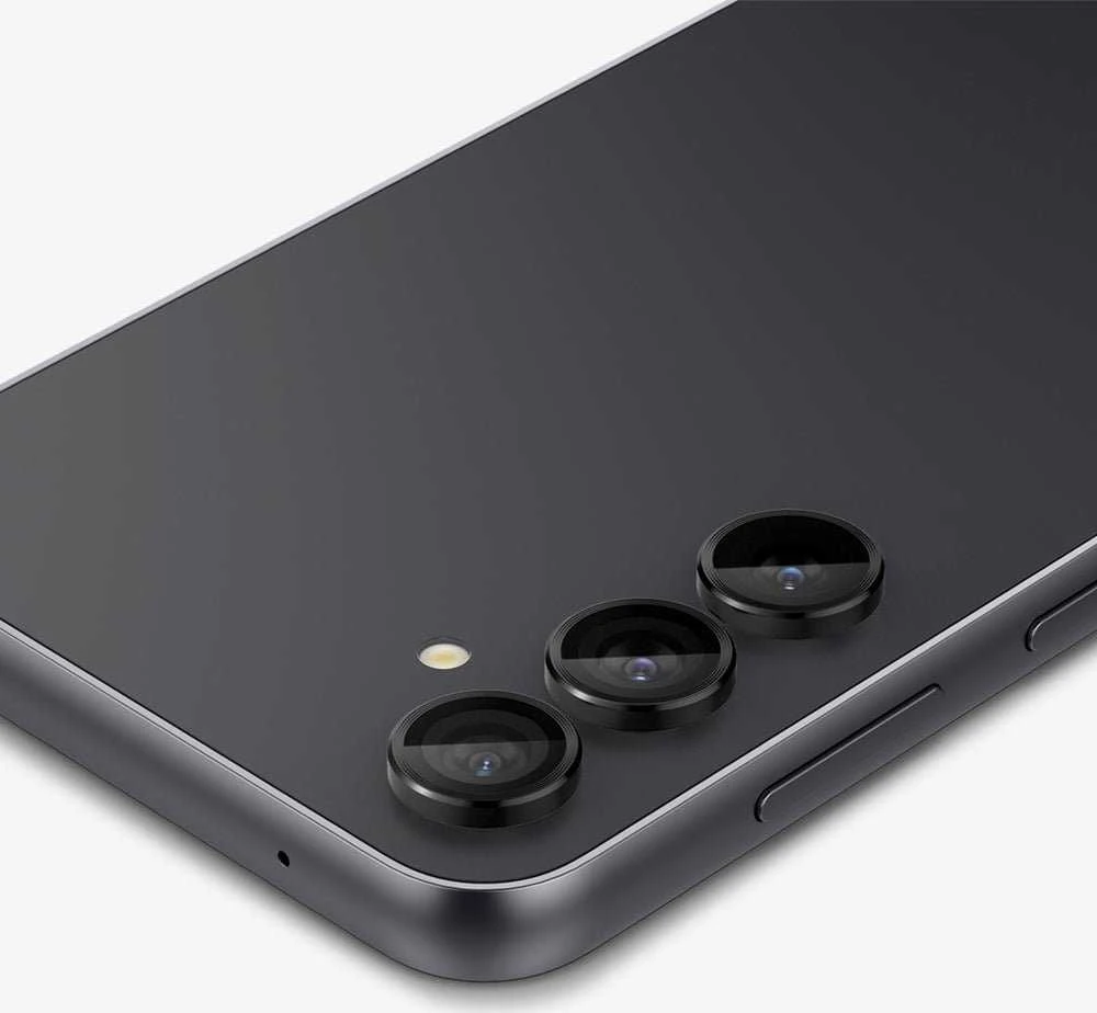 Samsung Galaxy S23 FE Spigen Optik. TR ”EZ FIT” kameros apsauga 2-pack juodos spalvos