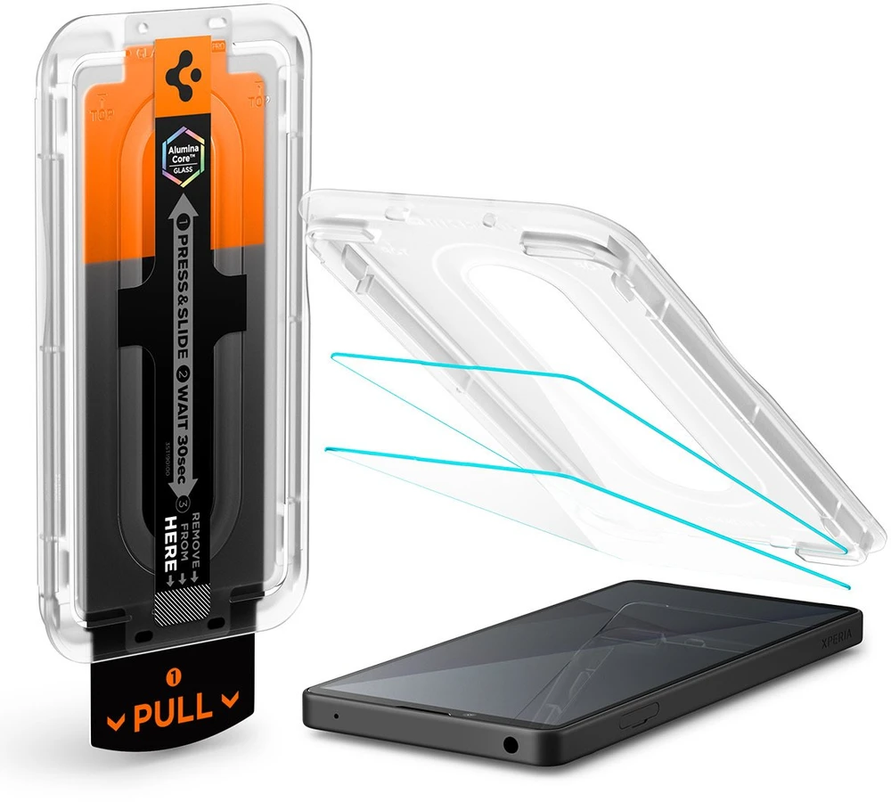 „Spigen Glass tR EZ Fit Pro“ 2 vnt., skaidrūs – „Sony Xperia 10 VII“