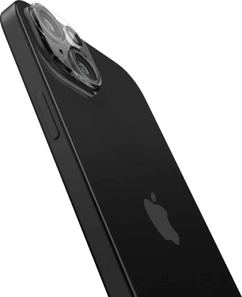 „Spigen Glass tR Optik“ 2 vnt., krištolo skaidrumo – „Apple iPhone 15/15 Plus/14/14 Plus“