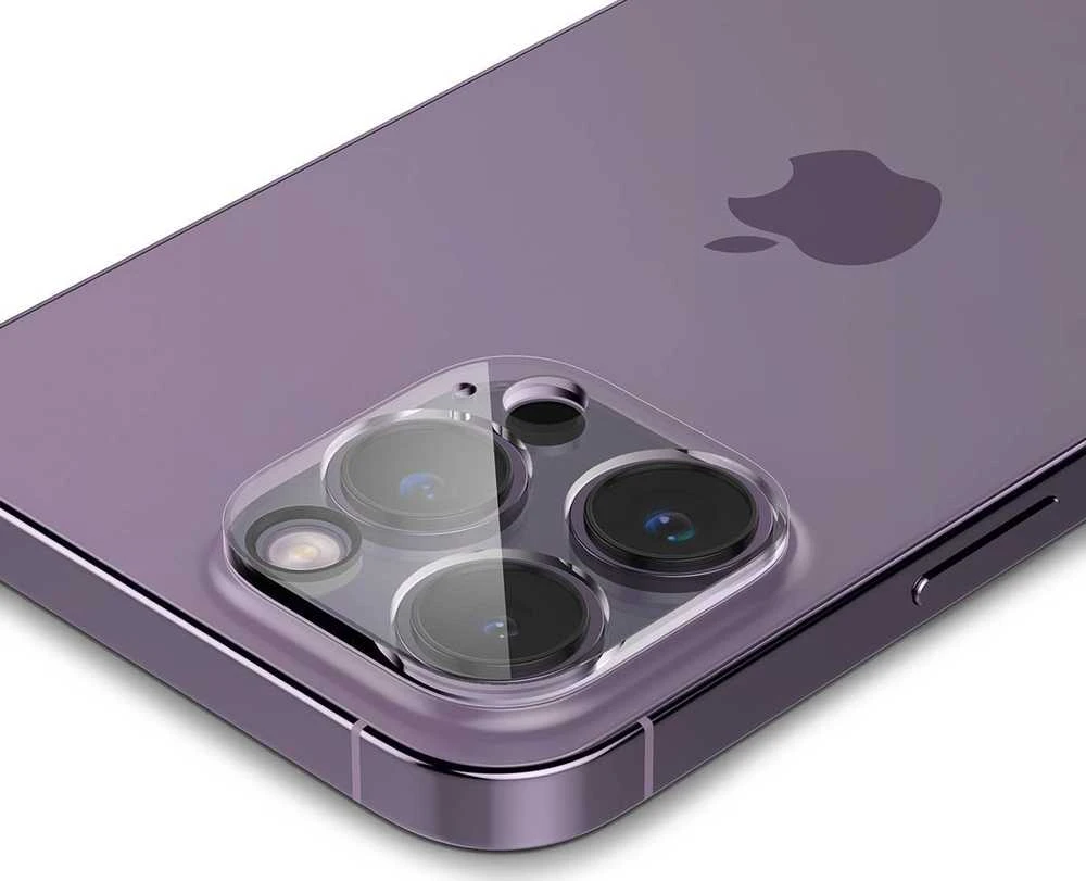Kameros apsauga Apple iPhone 14 Pro / 14 Pro Max / 15 Pro / 15 Pro Max Spigen Optik. TR ”EZ FIT” Camera Protector 2-pack Clear