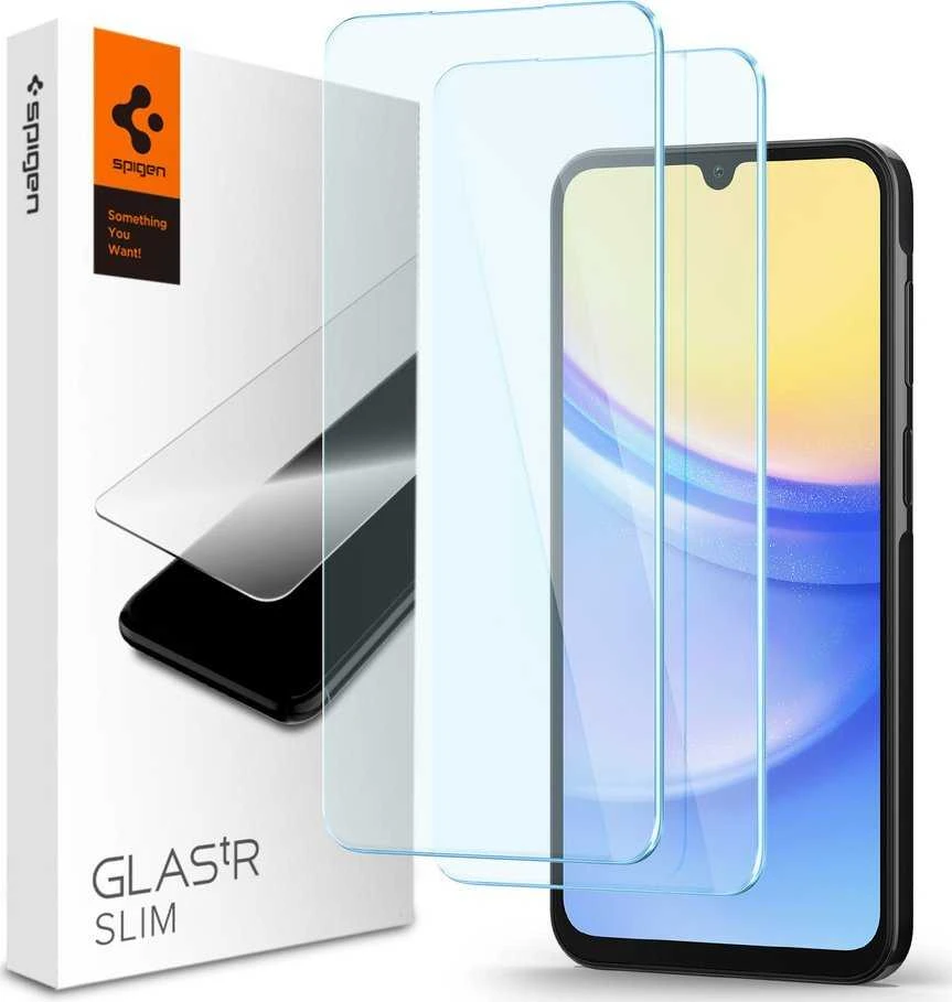 Spigen Glas.TR Slim 2 vnt. – Apsauginis stiklas skirtas Samsung Galaxy A15 4/5G / A25 5G / M15 5G (2 pcs)