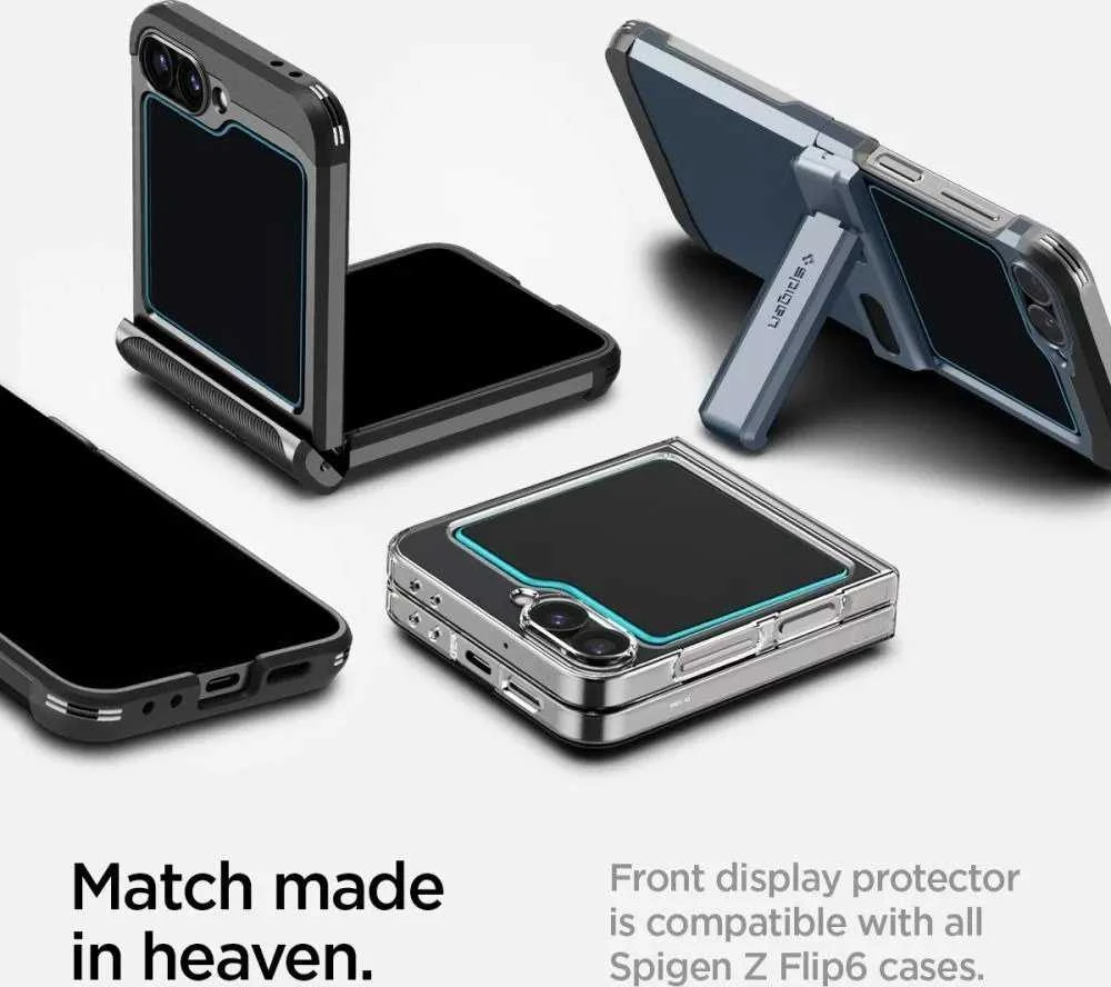 Apsauginis stiklas Samsung Galaxy Z Flip6 Spigen Glas.tr „EZ Fit” 2 vnt. Clear