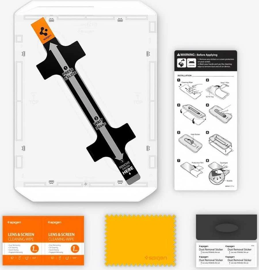 Spigen GLAS.TR EZ FIT – Apsauginis stiklas skirtas Apple iPad Air 13 M3 2025 / M2 2024 Transparent