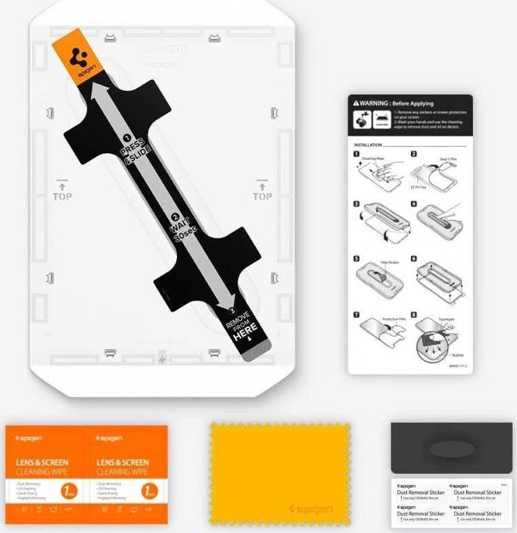 Apsauginis stiklas planšetiniam kompiuteriui Apple iPad Air 11.0 (6gen) Spigen Glas.tr „Ez Fit”