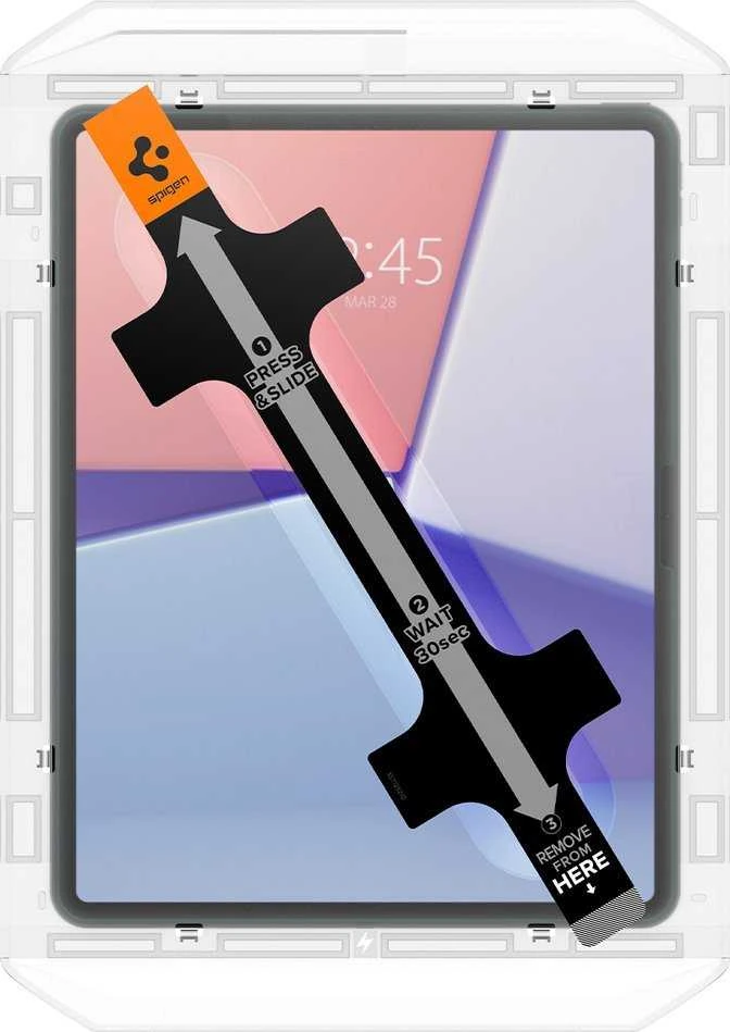 Spigen GLAS.TR EZ FIT – Apsauginis stiklas skirtas Apple iPad Air 13 M3 2025 / M2 2024 Transparent