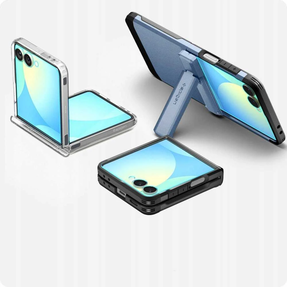 Apsauginis grūdintas stiklas Samsung Galaxy Z Flip 7 telefonui „Spigen Glas.TR EZ Fit HD 2 vnt.”