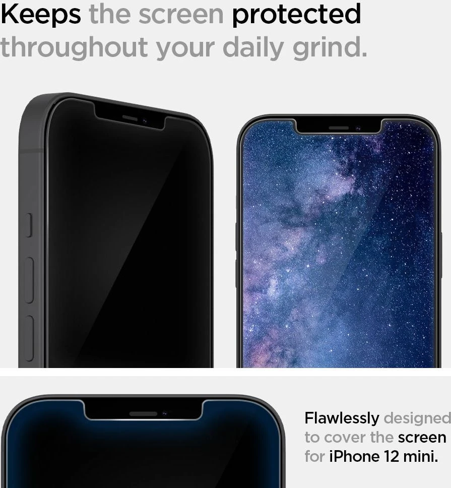 Spigen Glas tR EZ Fit, 2 Pack - iPhone 12 mini
