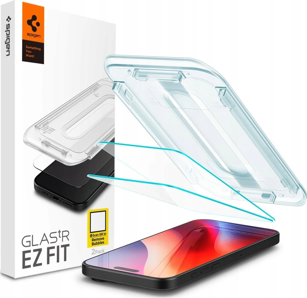 Spigen Glas.tR EZ Fit Apple iPhone 16 Pro / 17 / 17 Pro – 2 vnt.