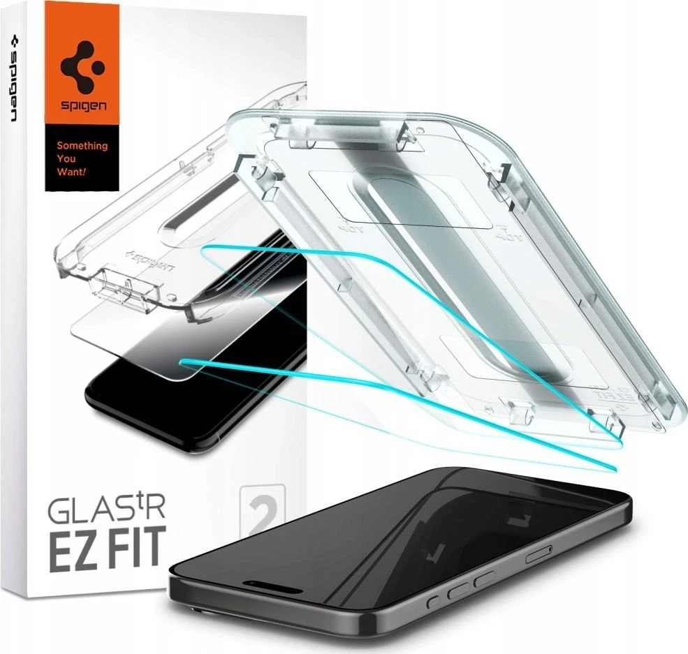 „Spigen Glas.tR EZ Fit“ dėklas, skirtas „Apple iPhone 16 Pro Max / 17 Pro Max“ – 2 vnt.