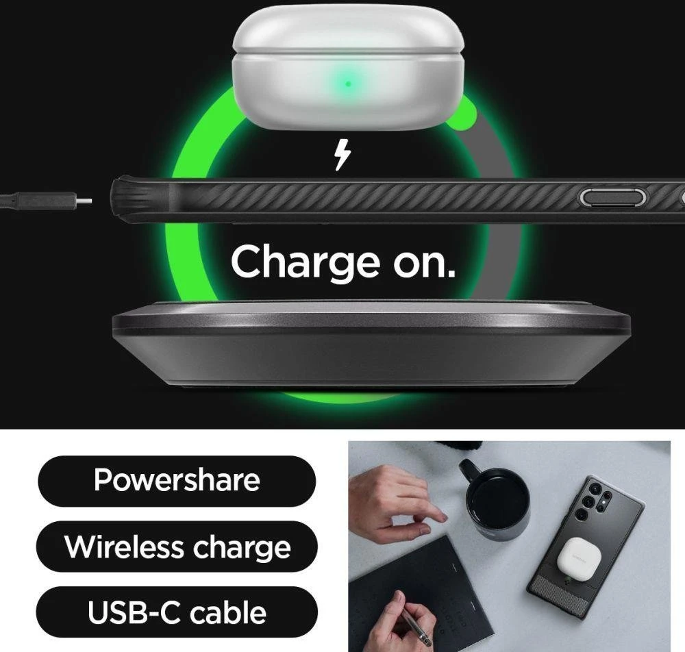 Dėklas SPIGEN RUGGED ARMOR GALAXY S23 ULTRA MATTE Juodas