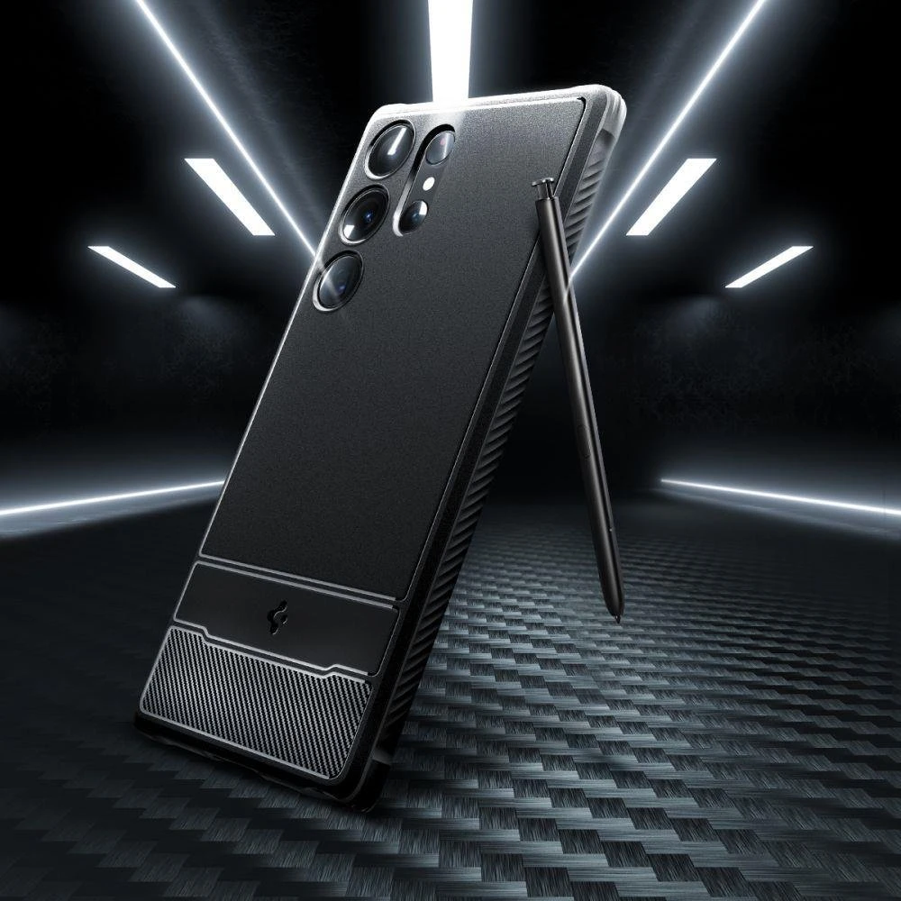 Dėklas SPIGEN RUGGED ARMOR GALAXY S23 ULTRA MATTE Juodas