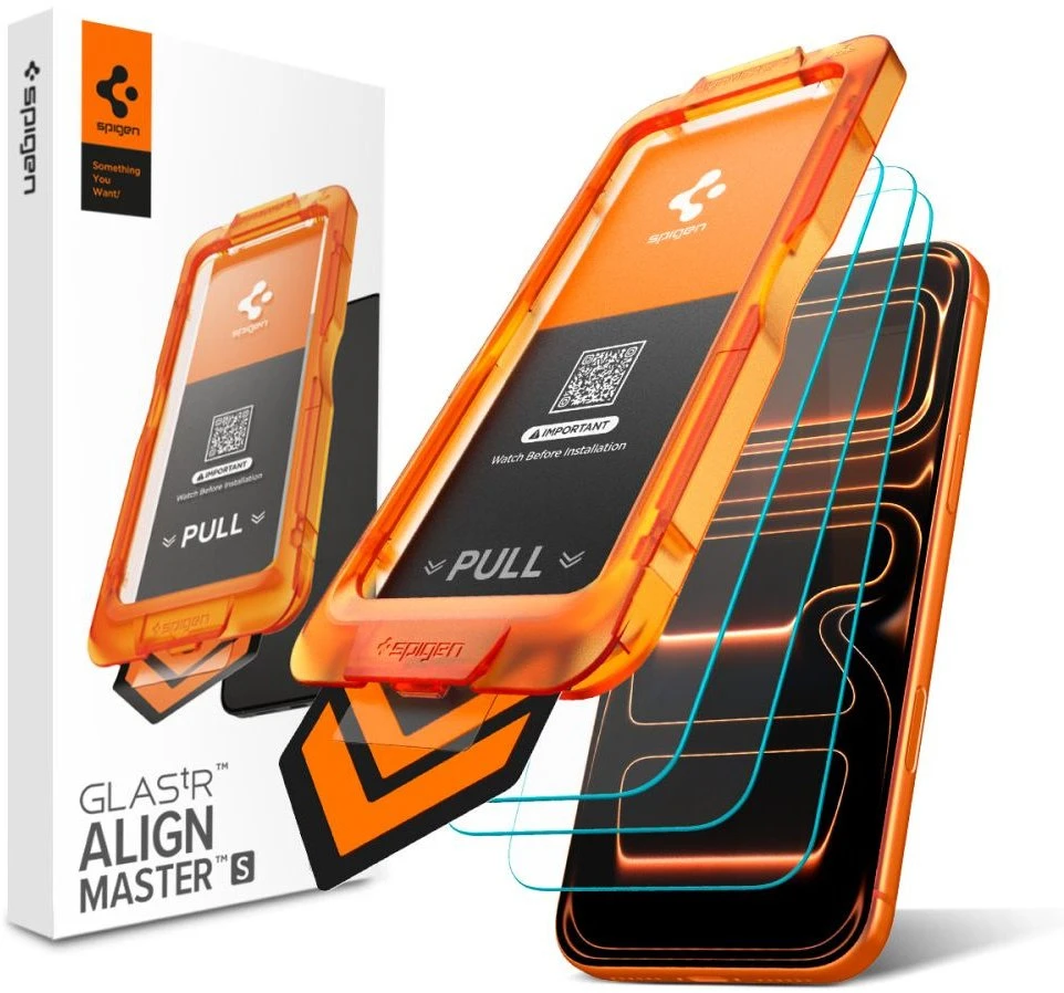 Apsauginis stiklas Spigen ALM GLAS.TR SLIM 3-pack Apple iPhone 17 Pro skaidrus